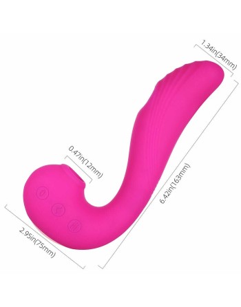 Vibromasseur 3 en 1 point G et léchage du clitoris Angel - Rose - les nuances du désir
