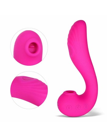 Vibromasseur 3 en 1 point G et léchage du clitoris Angel - Rose - les nuances du désir