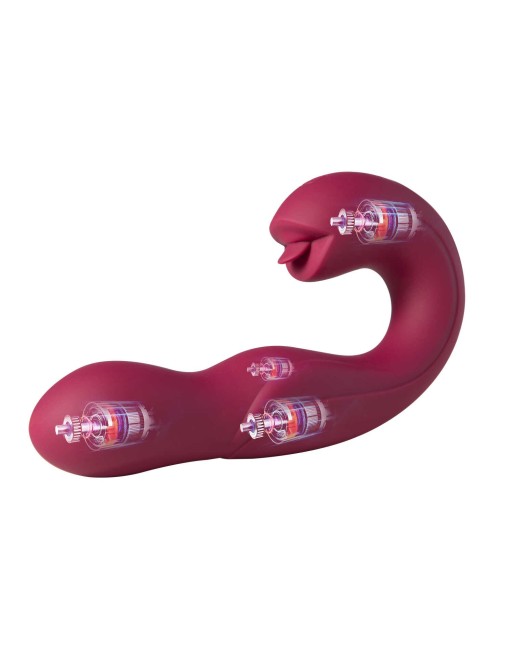 Joi Pro 2 Violet - Vibrateur - lécheur de clitoris rotatif à tête télécommandée pour le point G - les nuances du désir