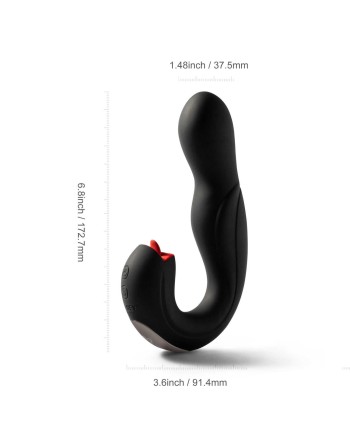 Joi Pro 2 Black - Vibrateur - lécheur de clitoris rotatif à tête télécommandée pour le point G