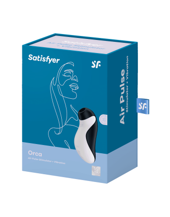 Stimulateur clitoridien et vibromasseur Orca - Noir Satisfyer - les nuances du désir