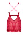 Lacelove babydoll et String - Rouge