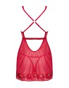 Lacelove babydoll et String - Rouge