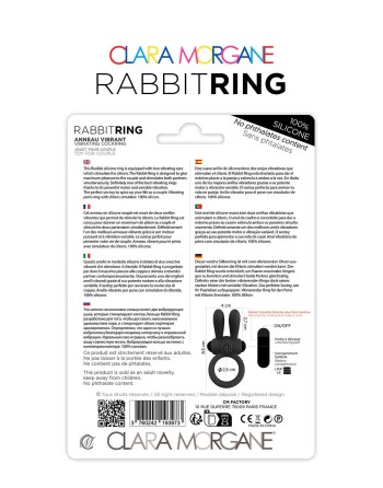 Rabbit Ring Clara Morgane - Noir - les nuances du désir