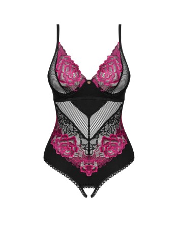 Body ouvert Rosenty - Noir - les nuances du désir