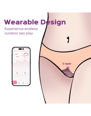 Vibromasseur magnétique contrôlé par application - Pearl Violet - les nuances du désir