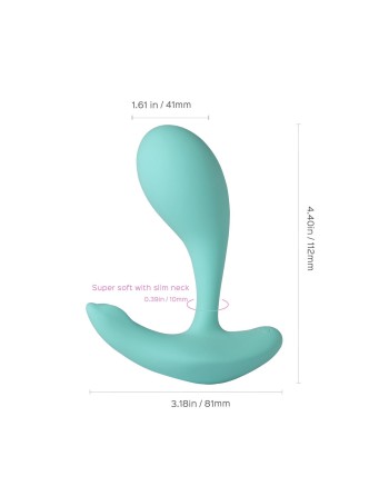 Vibromasseur avec application pour le point G et le clitoris - Loli Bleu - les nuances du désir
