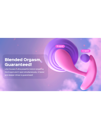 Vibromasseur avec application pour le point G et le clitoris - Loli Bleu - les nuances du désir