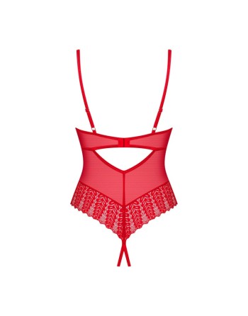 Body ouvert Ingridia  - Rouge - les nuances du désir