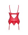 Corset et string Ingridia - Rouge - les nuances du désir