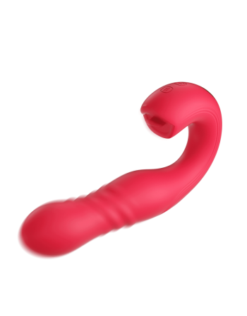 JOI THRUST 2 Bleu - Vibromasseur point G - lèche-clitoris - va et vient contrôlé par application - les nuances du désir