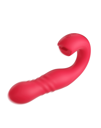 JOI THRUST 2 rouge - Vibromasseur point G - lèche-clitoris - va et vient contrôlé par application - les nuances du désir