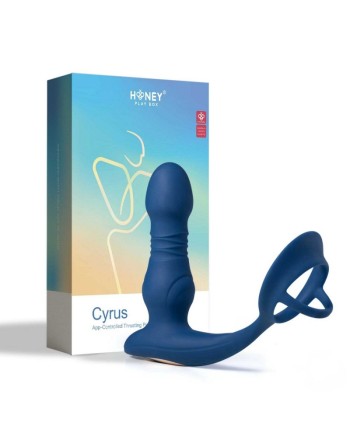 Vibromasseur de prostate va et vient contrôlé par application Cyrus - Bleu - les nuances du désir