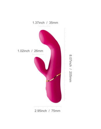 Vibromasseur G Spot et stimulateur de clitoris Elda  - Rose - les nuances du désir