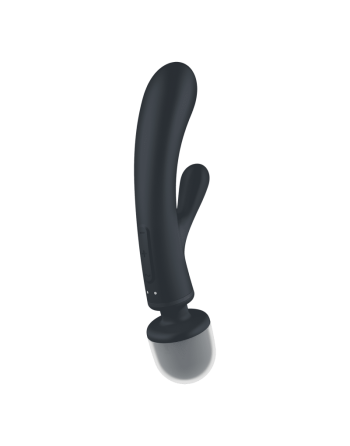 Triple lover Rabbit et Wand Satisfyer - Noir - les nuances du désir