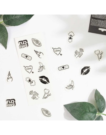 Tatouages temporaires pack de 10 - Candy collection - les nuances du désir
