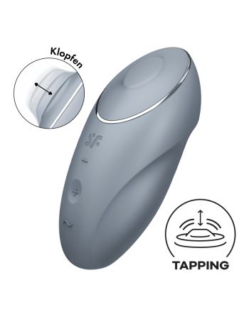 Tap and climax Satisfyer - Bleu/gris - les nuances du désir