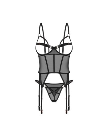 Corset et string Euridia  - Noirs - les nuances du désir