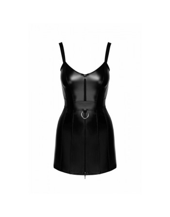 Mini-robe F320 Starlet à effet mouillé avec ceinture à anneaux - les nuances du désir