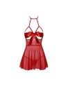 Babydoll et ruban de satin Sexy Kiss 247 - Rouge - les nuances du désir