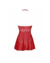 Babydoll et ruban de satin Sexy Kiss 247 - Rouge - les nuances du désir