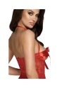 Babydoll et ruban de satin Sexy Kiss 247 - Rouge - les nuances du désir