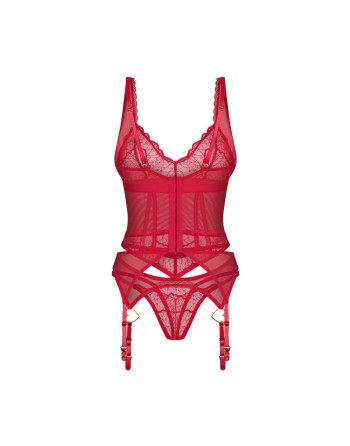 Corset et string Cupide Desir - Rouge - les nuances du désir