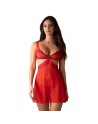 Babydoll et String Cupide Désir  - Rouge - les nuances dudésir