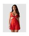 Babydoll et String Cupide Désir  - Rouge - les nuances du désir