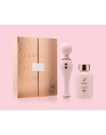 Huile de massage et vibromasseur - Coffret objets de luxe - les nuances du désir