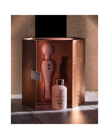 Huile de massage et vibromasseur - Coffret objets de luxe - les nuances du désir