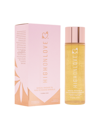 Huile de massage luxueuse Fraises et champagne - 120 ml - les nuances du désir