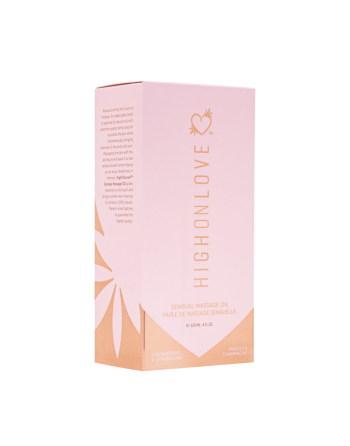 Huile de massage luxueuse Fraises et champagne - 120 ml - les nuances du désir