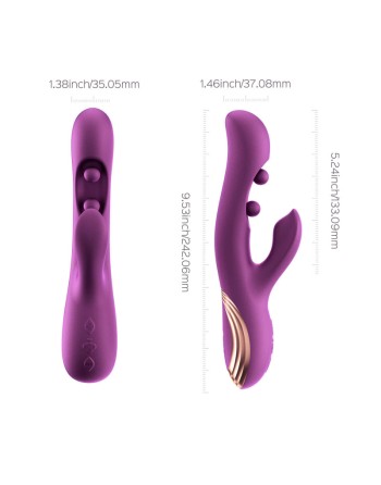 Vibromasseur Gem rabbit avec capteurs de pression et application Violet - les nuances du désir