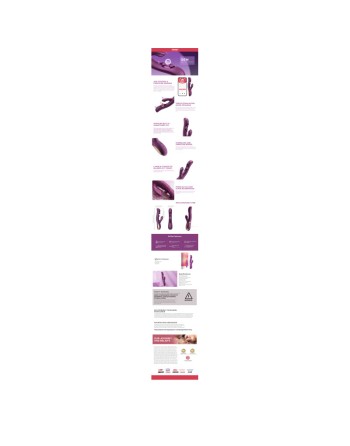 Vibromasseur Gem rabbit avec capteurs de pression et application Violet - les nuances du désir
