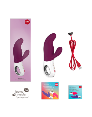 Vibromasseur rabbit puissant Miss Bi - Violet - les nuances du désir