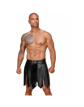 Jupe gladiateur H053 pour homme en cuir écologique avec plis en PVC - les nuances du désir