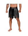 Jupe gladiateur H053 pour homme en cuir écologique avec plis en PVC - les nuances du désir