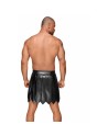 Jupe gladiateur H053 pour homme en cuir écologique avec plis en PVC - les nuances du désir