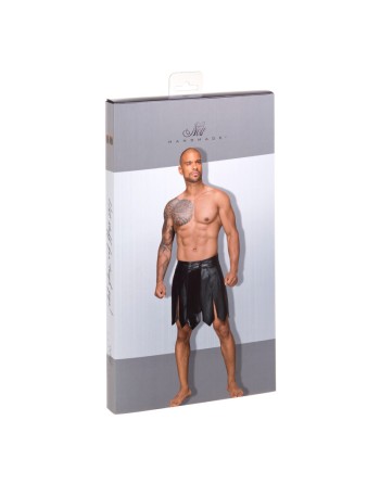 Jupe gladiateur H053 pour homme en cuir écologique avec plis en PVC - les nuances du désir
