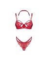 Ensemble lingerie ouvert rouge Matildea - les nuances du désir
