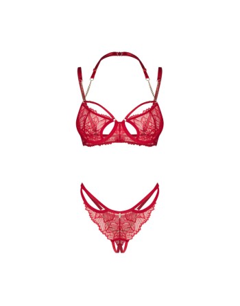 Ensemble lingerie ouvert rouge Matildea - les nuances du désir