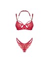 Ensemble lingerie ouvert rouge Matildea - les nuances du désir