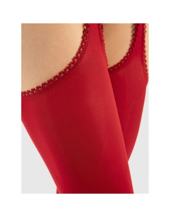 Diavola Bas jarretelles 60 DEN - Rouge