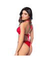 Ensemble sexy 2 pièces en dentelle romantique avec haut et string assorti - les nuances du désir