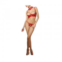 Ensemble 2 pcs Doris - Rouge - les nuances du désir